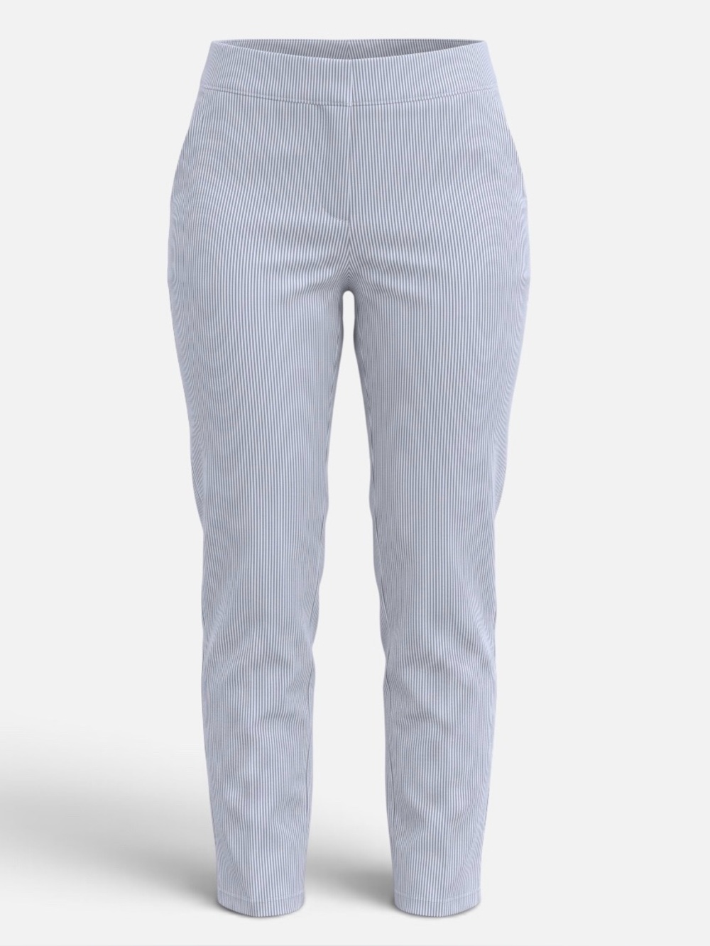 Max Studio Women’s Light Blue Pinstripe Pull-On Pants
